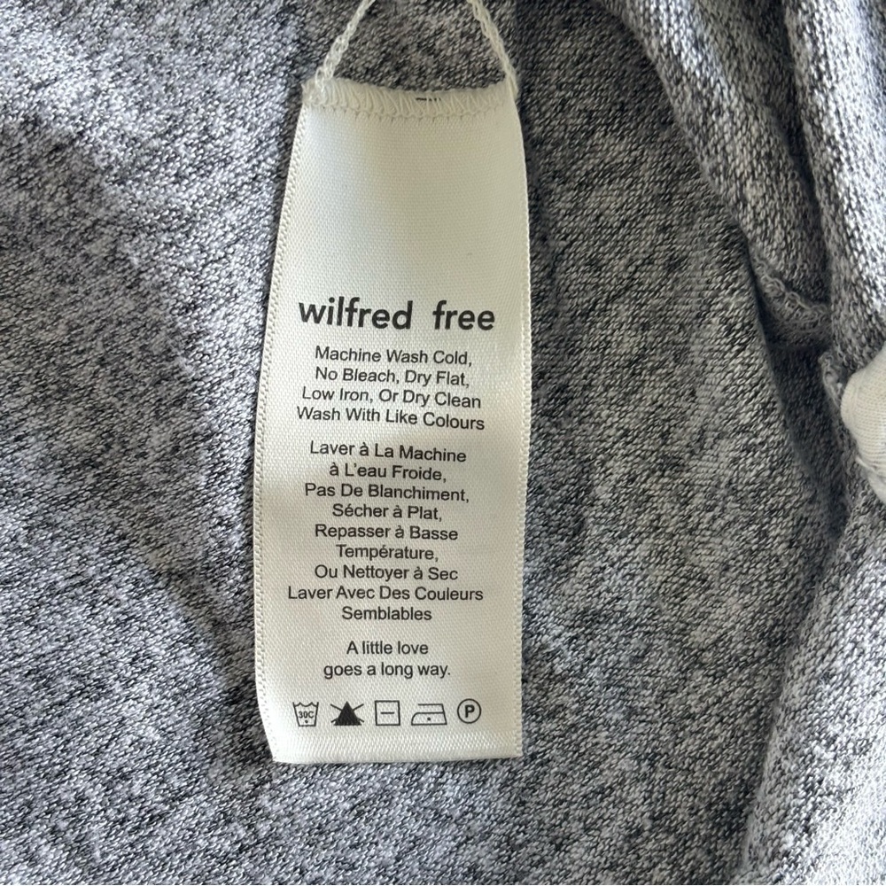 Aritzia Wilfred Free Davina Heather Gray Crew Neck Short Sleeve T Shirt Top S - Picture 6 of 7